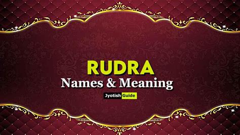 rudra name meaning in hindi